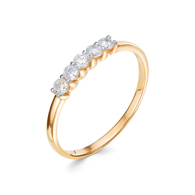 z1-10398 Кольцо с фианитами. Золото 585.