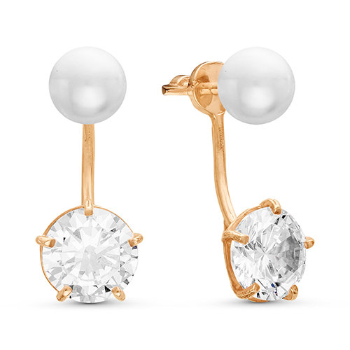 z2-9323 Серьги с жемчугом. Золото 585. 