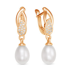 z2-9758 Серьги с жемчугом. Золото 585.