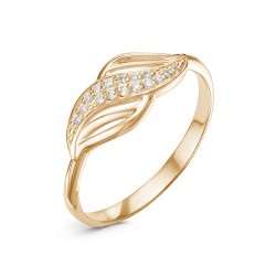 z1-10134 Кольцо с фианитами. Золото 585.