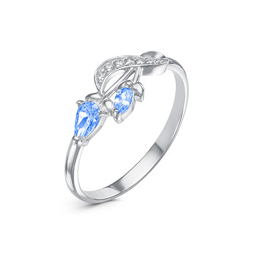 z1-10131 Кольцо с фианитами. Серебро 925.  