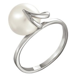 z1-8590 Кольцо с жемчугом. Серебро 925.