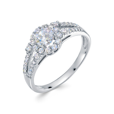 z1-10279 Кольцо с фианитами. Серебро 925.