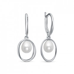 z2-10500 Серьги с жемчугом. Серебро 925.