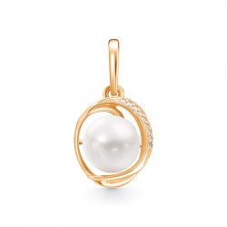 z3-10486 Подвеска с жемчугом. Серебро 925.