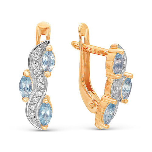 z2-8790 Серьги с фианитами. Серебро 925. 