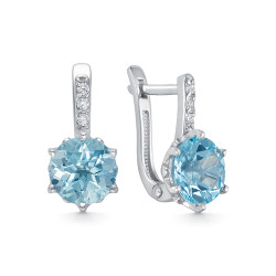 z2-10981 Серьги с фианитами. Серебро 925.