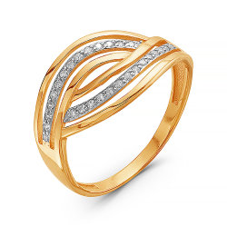 z1-8978 Кольцо с фианитами. Золото 585.