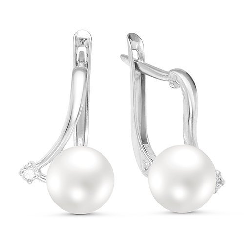 z2-9660 Серьги с жемчугом. Серебро 925. 