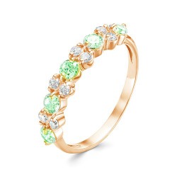 z1-9911 Кольцо с полудрагоценными вставками. Золото 585.