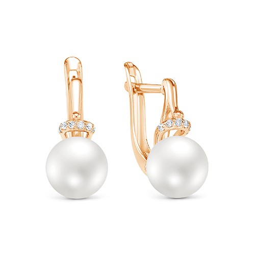 z2-10255 Серьги с жемчугом. Золото 585. 