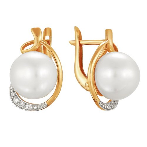 z2-8192 Серьги с жемчугом. Серебро 925. 