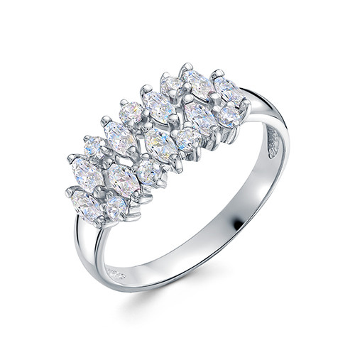 z1-10289 Кольцо с фианитами. Серебро 925.  