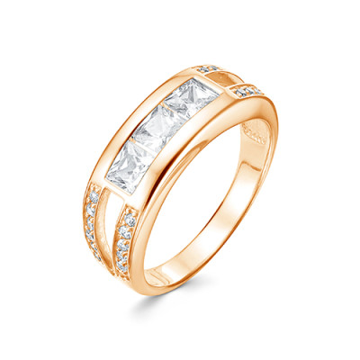 z1-10078 Кольцо с фианитами. Золото 585.