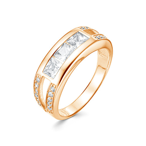 z1-10078 Кольцо с фианитами. Золото 585.  