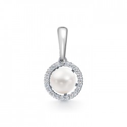 z3-10483 Подвеска с жемчугом. Серебро 925.