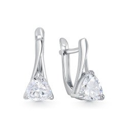 z2-10909 Серьги с фианитами. Серебро 925.