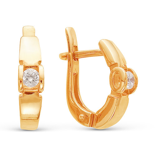 z2-8771 Серьги с бриллиантами. Золото 585. 