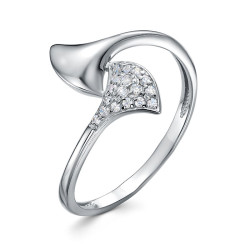 z1-11369 Кольцо с фианитами. Серебро 925.
