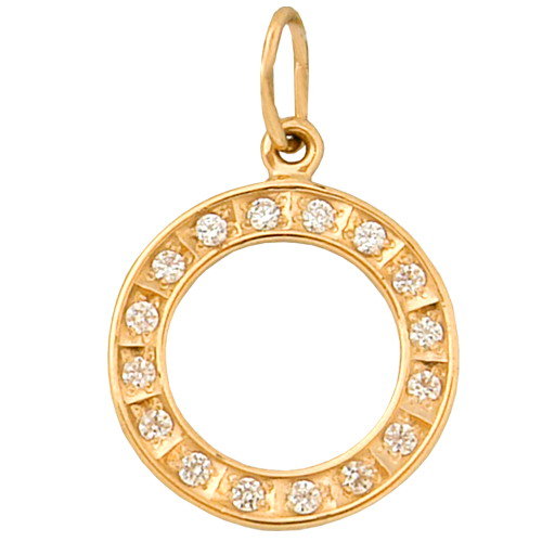 z3-006 Подвеска с фианитами. Золото 585. 