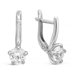 z2-9151 Серьги с фианитами. Серебро 925.