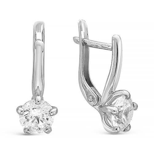 z2-9151 Серьги с фианитами. Серебро 925. 