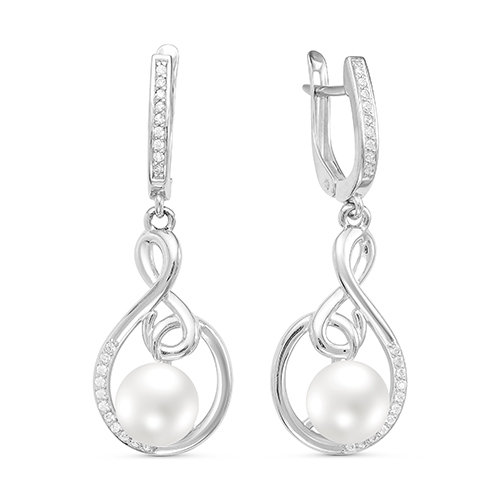 z2-9617 Серьги с жемчугом. Серебро 925. 