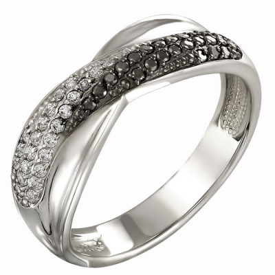 z1-8347 Кольцо с фианитами. Серебро 925.