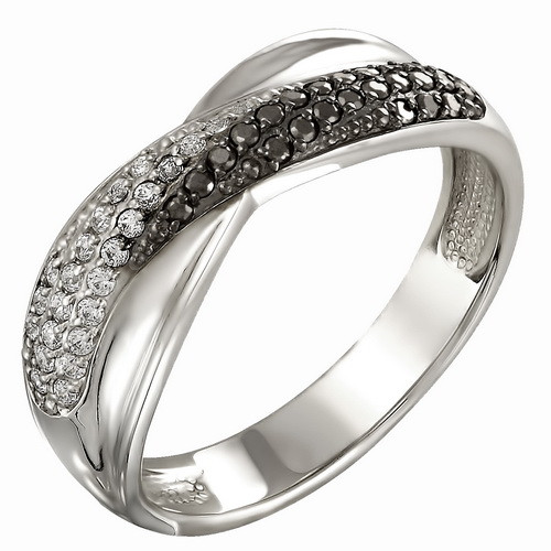 z1-8347 Кольцо с фианитами. Серебро 925.  