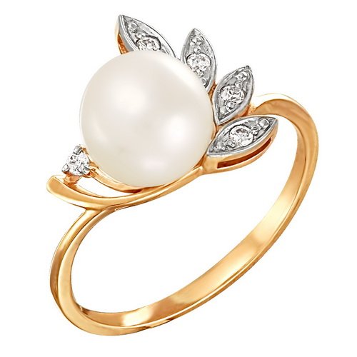 z1-7524 Кольцо с жемчугом. Серебро 925. 