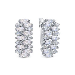 z2-10289 Серьги с фианитами. Серебро 925.