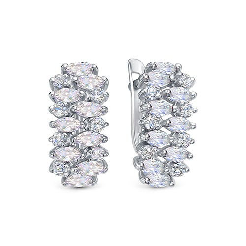 z2-10289 Серьги с фианитами. Серебро 925. 