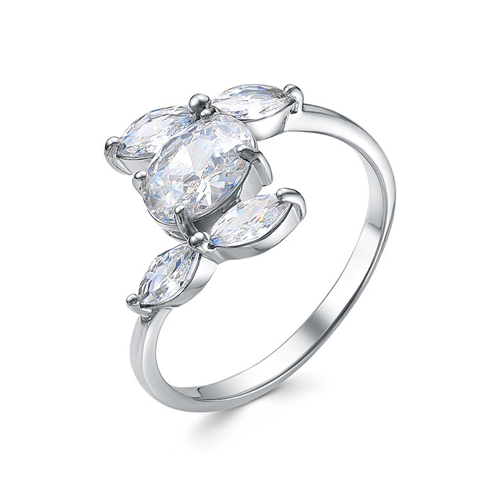 z1-10798 Кольцо с фианитами. Серебро 925. 