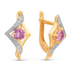 z2-8854 Серьги с фианитами. Серебро 925.