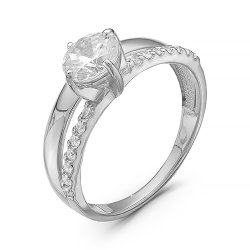 z1-8996 Кольцо с фианитом.Серебро 925.