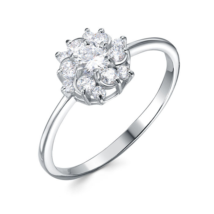 z1-11399 Кольцо с фианитами. Серебро 925. 