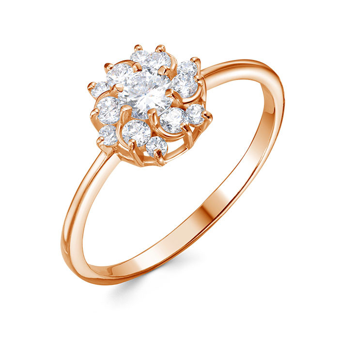 z1-11399 Кольцо с фианитами. Золото 585. 