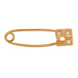 7-007 Брошь с фианитами. Золото 585.