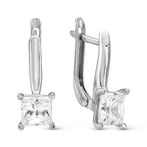 z2-9152 Серьги с фианитами. Серебро 925. 