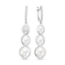 z2-9624 Серьги с жемчугом. Серебро 925.
