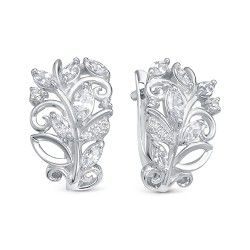 z2-10006 Серьги с фианитами. Серебро 925.