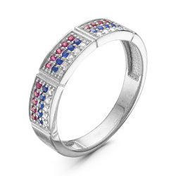 z1-7923 Кольцо с фианитами. Серебро 925.