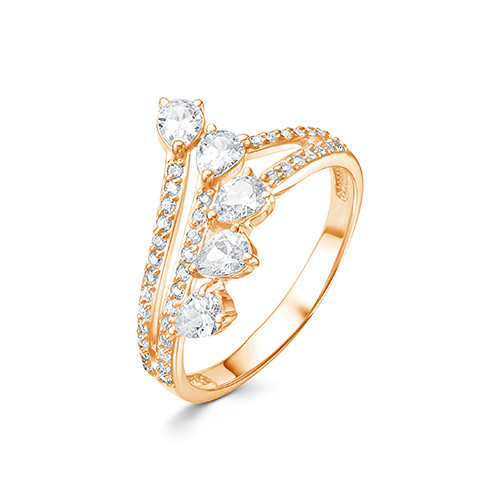 z1-10182 Кольцо с фианитами. Золото 585. 