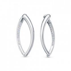 z2-10457 Серьги с фианитами. Серебро 925.