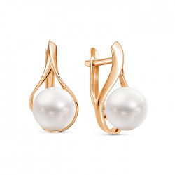 z2-10527 Серьги с жемчугом. Золото 585.