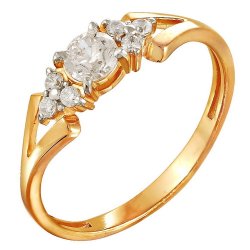 z1-8671 Кольцо с фианитами. Серебро 925.