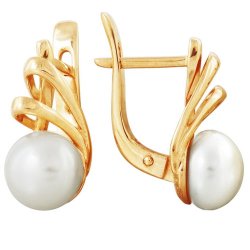 z2-5048 Серьги с жемчугом. Золото 585.