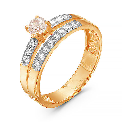 z1-8991 Кольцо с фианитами. Золото 585. 