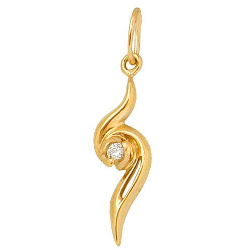 z3-008 Подвеска с фианитами. Золото 585. 