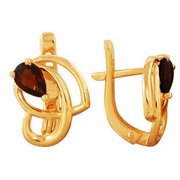 z2-7602 Серьги с полудрагоценными вставками. Золото 585.